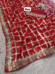 Beautiful Soft Viscos Gotafoil Work Saree