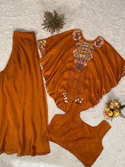 Stylish Air Tex Chinon Sequence Embroidery Work Co-ord Set