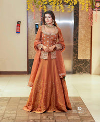 Partywear Simmer Silk Embroidery Sequence & Moti Top Lehenga & Dupatta Set