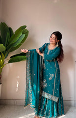 Eid Special Georgette Sequence Embroidery Work Suit