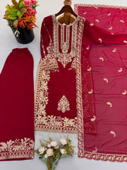 Party-wear Georgette Embroidery Sequence Work Salwar Suit