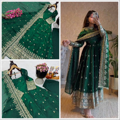 Festive Special Fendy Silk Embroidery Work Gown