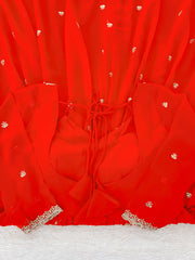 Festive Season Special Red Georgette Thread With Sequence Work Gown