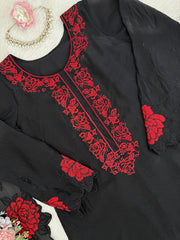 Beautiful Party-wear Fendy Silk Thread Work Salwar Suit
