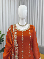 Designer Fendy Silk Sequence Work Salwar Suit