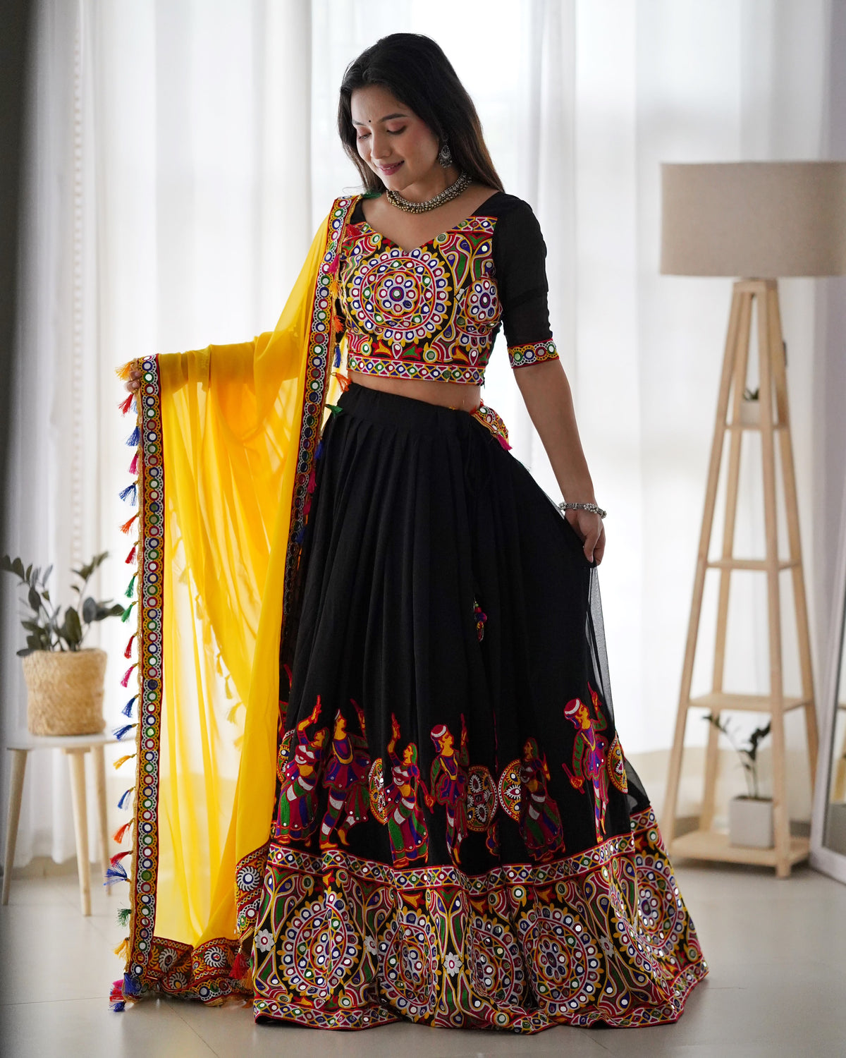 Navratri Special Original Mirror Work Lehenga Choli