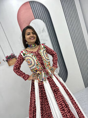 Navratri Special Pure Cotton Lehenga Choli With Stitched Blouse