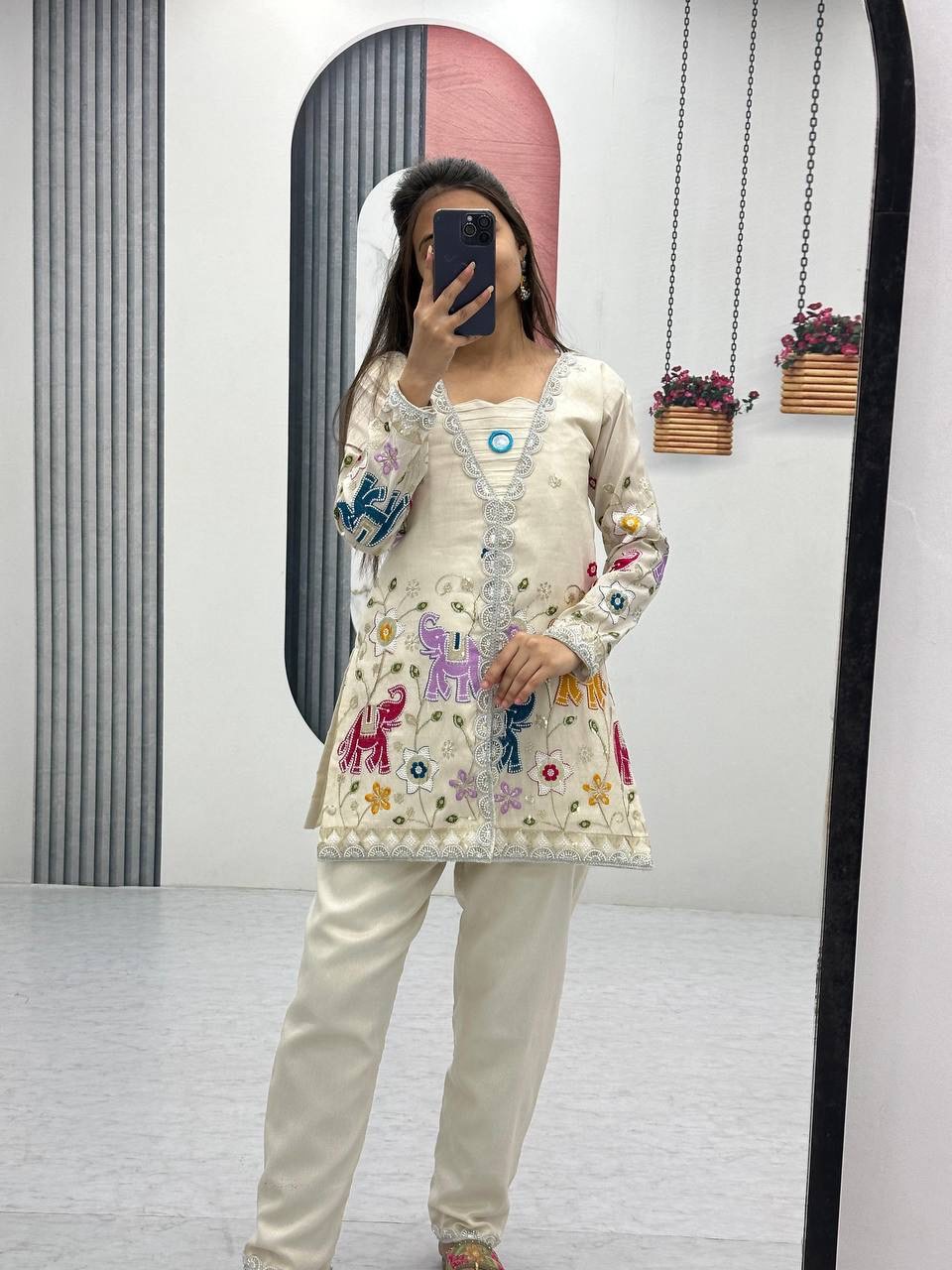 Beautiful Pure Tissue Simmer Silk Co-Ord Set