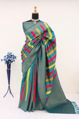 Pure Soft Premium Semi Kanjivaram Pattu Saree With Paithani Pallu