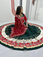 Navratri Special Pure Cotton Embroidery Thread & Sequence Work Lehenga Choli