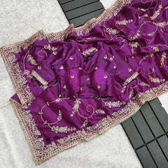 Jimmy Choo Heavy Embroidery Codding & Sequence Work Saree