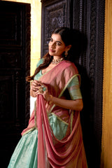 Traditional Festive Special Dupion Silk Zari Weaving Work Lehenga Choli