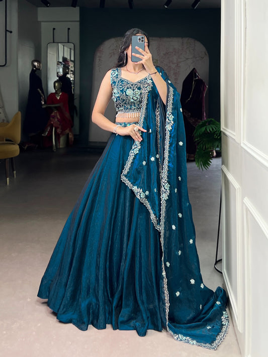 Glamours Fendy Sequence & Thread Embroidery Work Saree