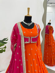Festival Special Georgette Thread & Sequence Work Anarkali Suit