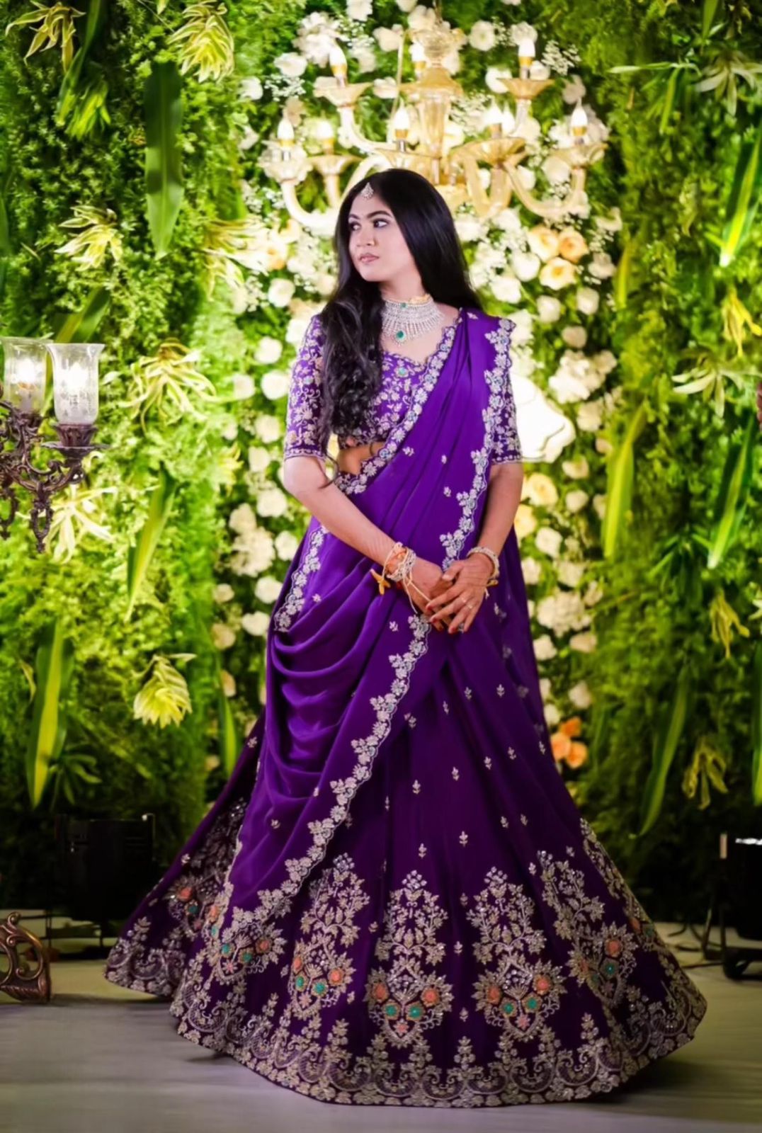 Occasion Wear Sequence Work Purple Colour Lehenga Choli