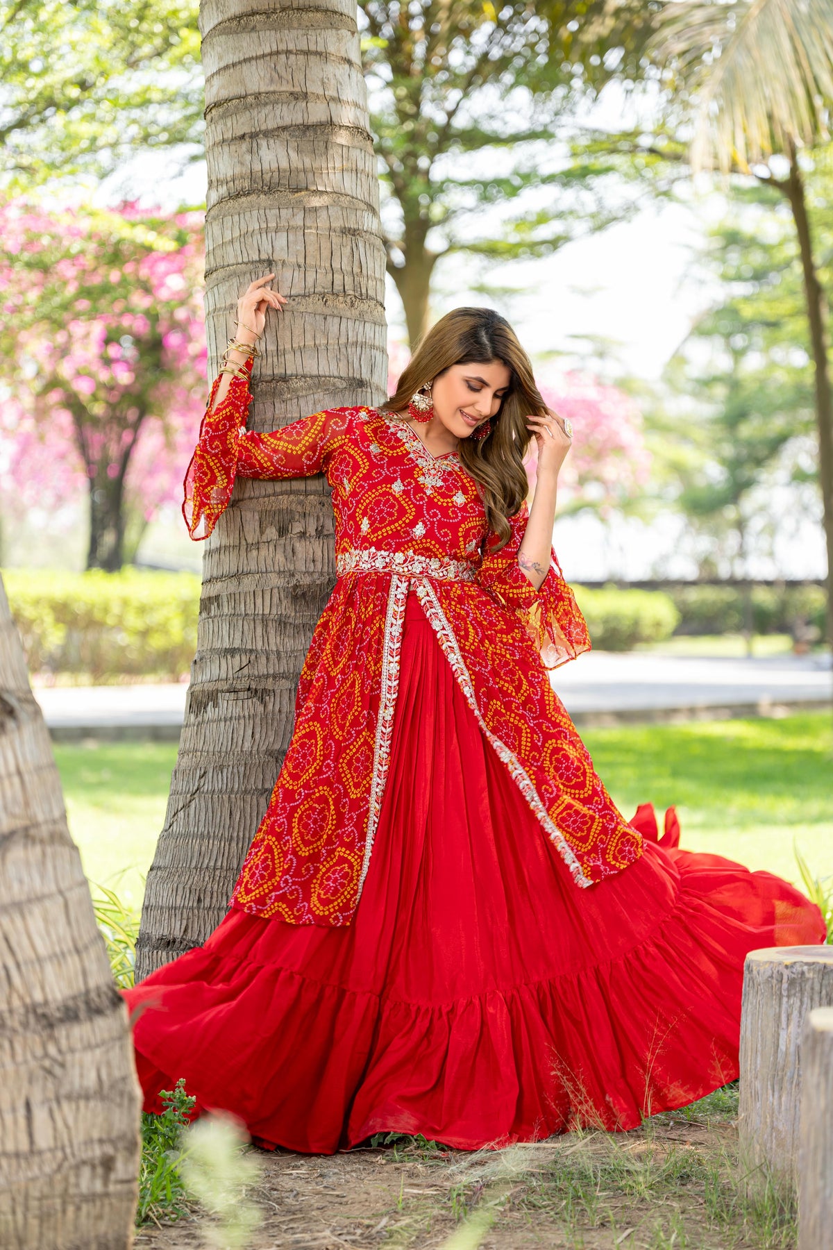 Beautiful Pure Bandhrej Festival Choli With Attached Shrug