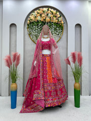 Rajwadi Patten Georgette Thread Sequence Work Lehenga Choli