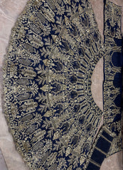 Party-wear Blue Butterfly Net Embroidery Sequence Work Lehenga Choli