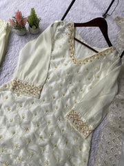 Beautiful Fendy Handwork Beads With Embroidery Sequence Work Sharara