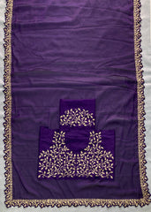 Party-wear Rangoli Silk Embroidery Cutwork Designer Saree