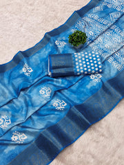 Beautiful Soft Dola Silk Digital Printed Saree