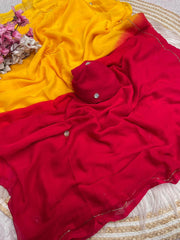 Beautiful Nazbin Chiffon Kutdana Work Saree
