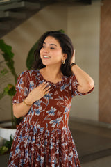 Stylish Women's Fully Flair Georgette With Printed Gown