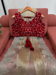 Trending Designer Jimmy Choo Thread & Sequence Work Saree