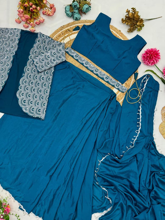 Effortlessly Elegant Chinnon Silk Ready To Were Saree