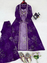 Designer Elegant Tibby Silk Ethnic Wear Sharara Set