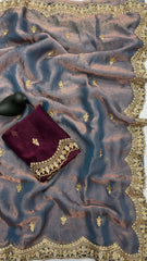 Breathtaking Fendy Silk Unique Texture & Radiant Saree