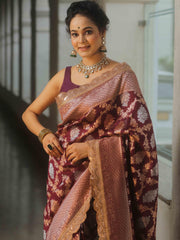 Beautiful Nita Ambani Inspired Banarsi Katan Silk Saree