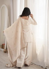 Beautiful Roman Silk Embroidery Sequence Zari Dori Work Sharara