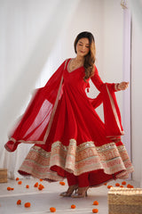 Festival Special Blooming Vichitra Silk Gown