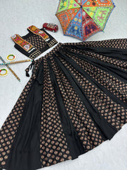 Navratri Special Cotton Ajarkh Printed Lehenga Choli