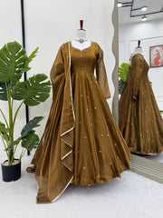 Party-wear Jimmy Choo Thread Work Gown