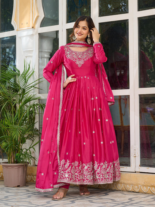 Beautiful American Silk Thread With Sequence Work Gown