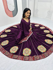 Navratri Special Pure Cotton Gamathi Work Lehenga Choli