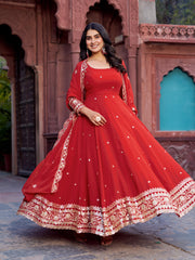 Trending Georgette Thread With Sequence Work Gown