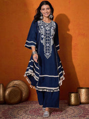 Stylish Charming Rayon Cotton Thread With Real Mirror Work Dress