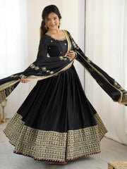 Trending Chinon Silk Thread With Sequence Work Gown