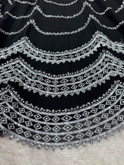 Blockbuster Black Georgette Thread With Sequence Work Lehenga Choli
