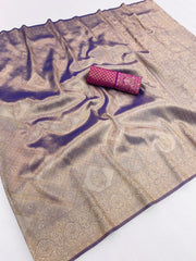 Traditional Kanjivaram Silk All-Over Zari Weaving Saree