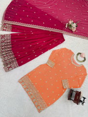 Beautiful Georgette Embroidery & Sequence Work Suit