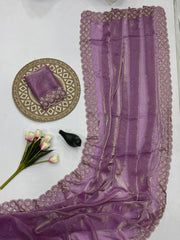 Party-wear Fendy Silk Space Silk With Jarkhan Work Saree