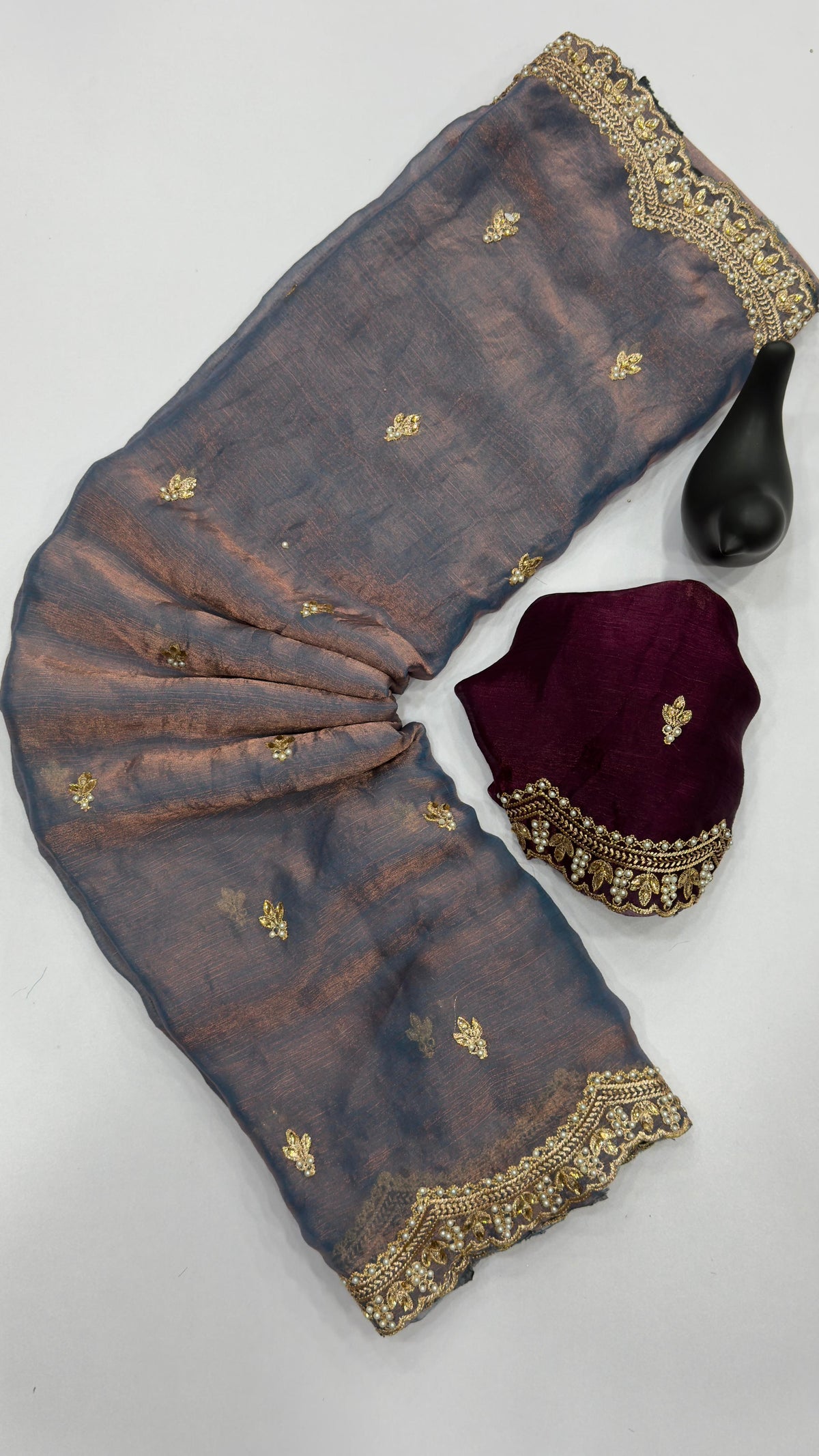 Breathtaking Fendy Silk Unique Texture & Radiant Saree