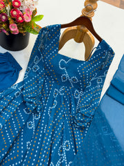 Beautiful Georgette With Digital Printed Work Gown