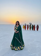 Stunning Traditional Artistry Georgette Crosek Thread & Embroidery Work Lehenga Choli