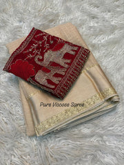 Beautiful Pure Viscos Georgette Work Saree