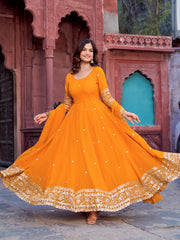 Trending Georgette Thread With Sequence Work Gown